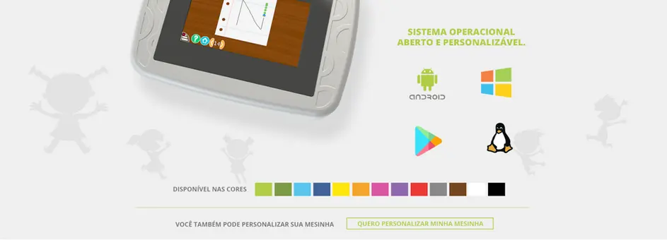 Cores disponíveis